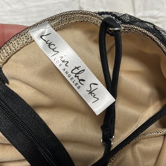 Lucy in The Sky Marguerite Baby Doll Plunge Dress S - Picture 4 of 6